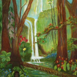 Meditating By The Waterfall