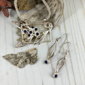 Blueberry Branch Necklace Set