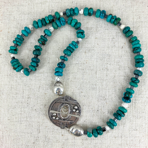 Shielded in God's Love Turquoise Necklace