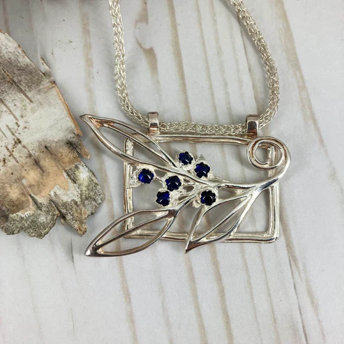 Blueberry Branch Necklace Set