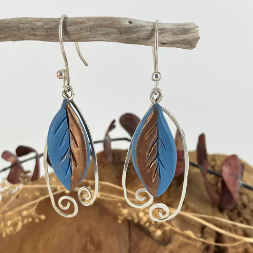 Leaves Swirling in Air Earrings