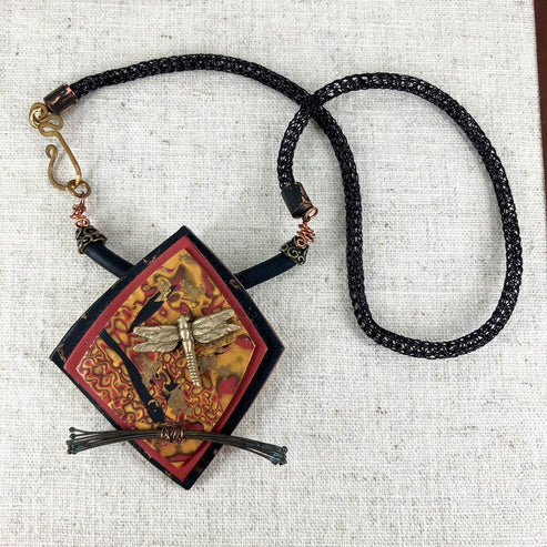 Dragonfly Necklace And Earrings Set