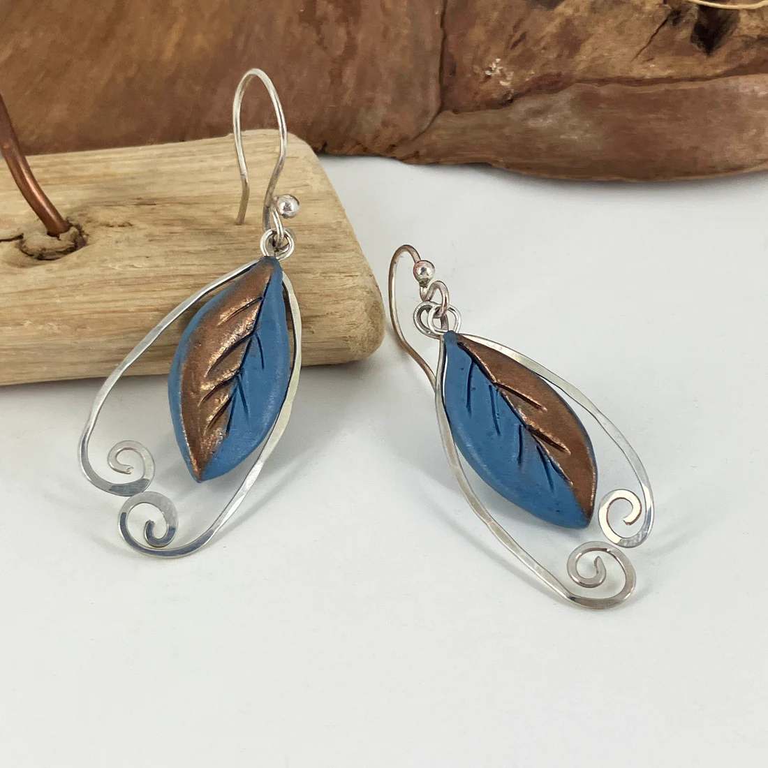 Leaves Swirling in Air Earrings