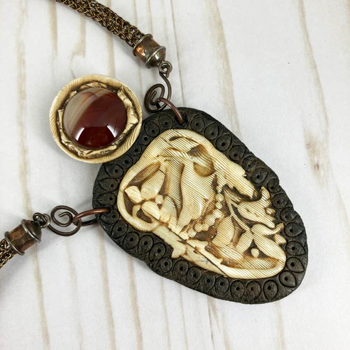 Imagine, Live, Believe Statement Necklace