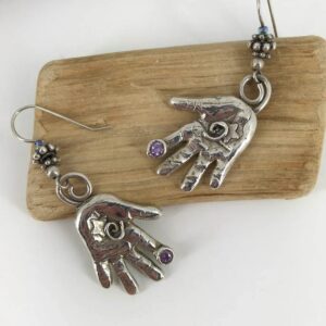 Helping Hands Fine Silver Earrings