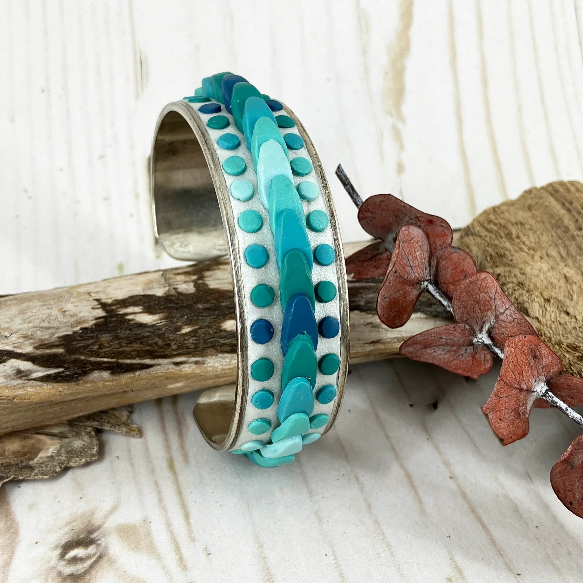 Ocean View Turquoise and Blue Cuff Bracelet