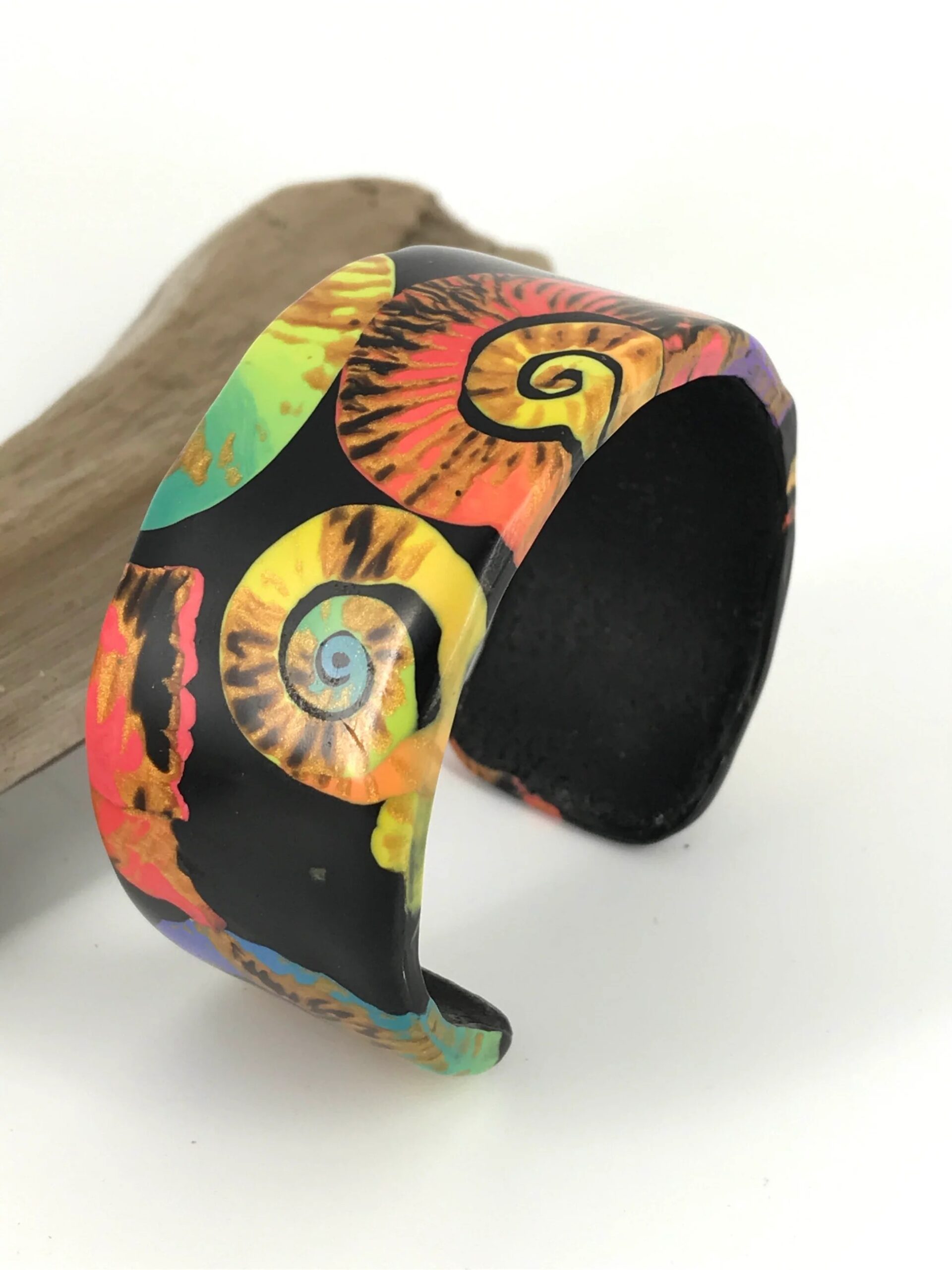 Symphony of Color Swirls Cuff Bracelet