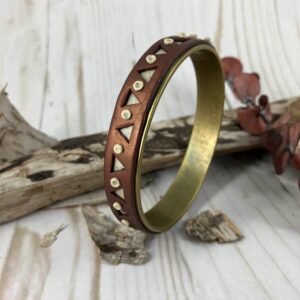 Metallic and Stone CAN live together on a Bangle Bracelet