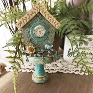 Live in the Moment Cupcake Stand Desk Clock