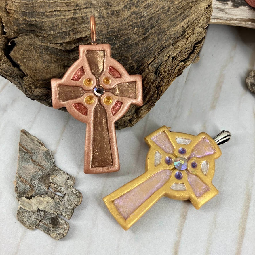 Abide in Me Medium Celtic Cross Pendant