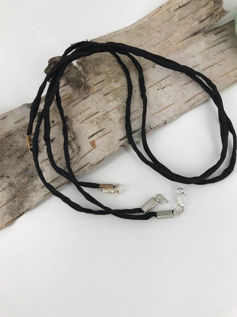 Basic Black Silk Necklace Cords