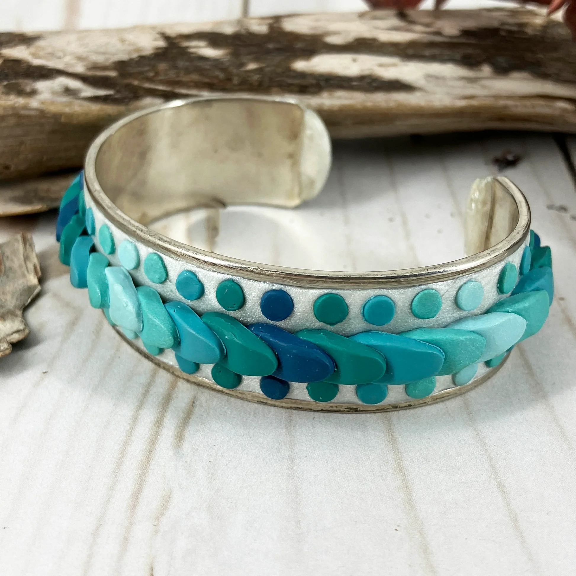 Ocean View Turquoise and Blue Cuff Bracelet