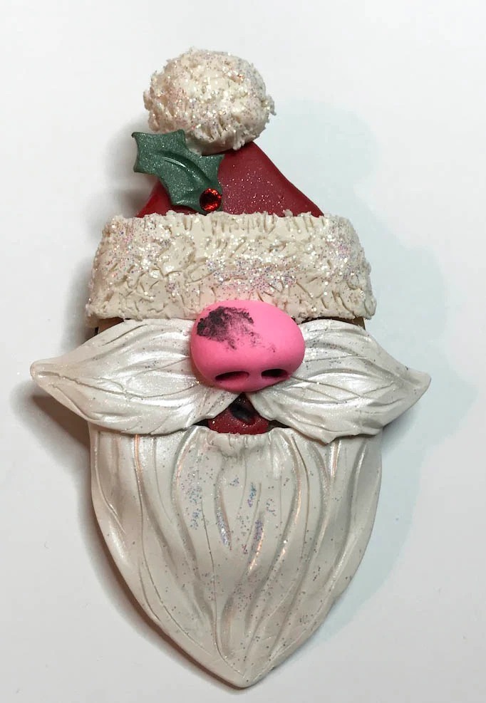 HO HO HO It's Santa! Handmade Brooch Lapel Pin