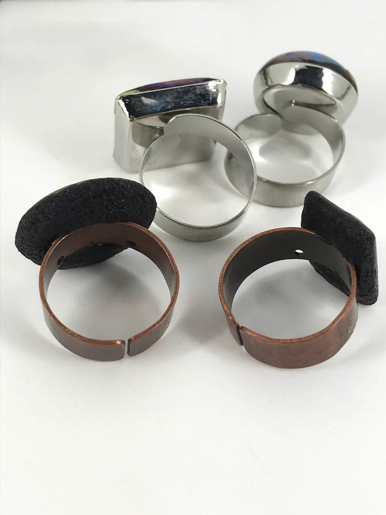 Color Nautilus Swirls Adjustable Rings