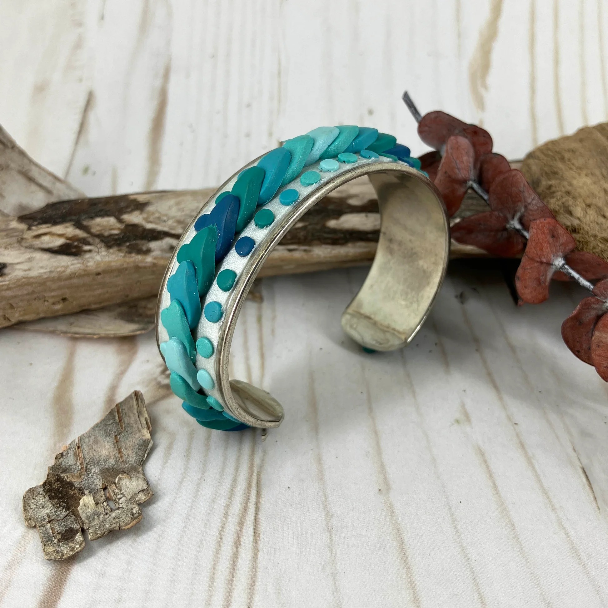 Ocean View Turquoise and Blue Cuff Bracelet