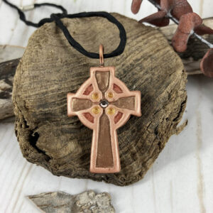 Abide in Me Medium Celtic Cross Pendant