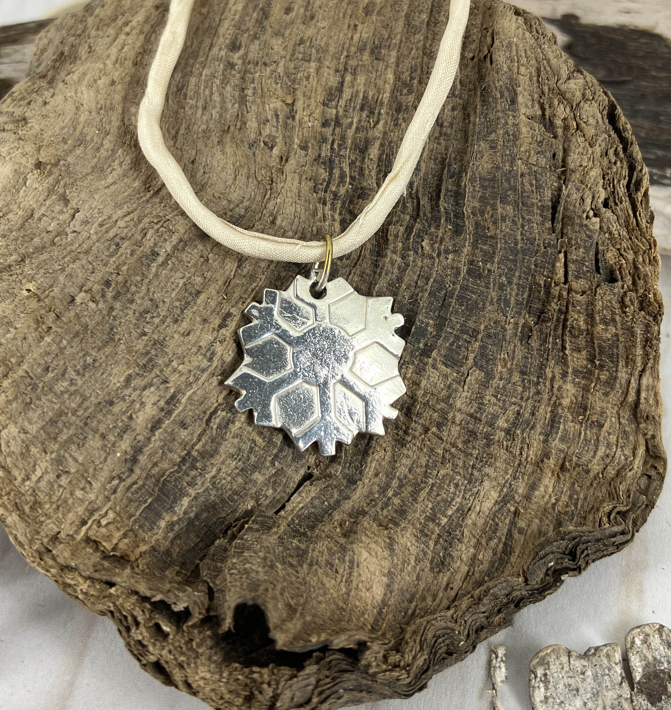 Silver Snow Fall Charm Necklace