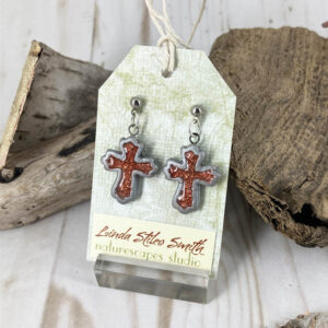 Inner Glow Cross Earrings Warm Hues Collection