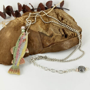 Gone Fishing! Rainbow Trout Necklace