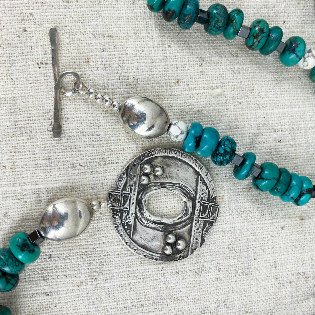 Shielded in God's Love Turquoise Necklace