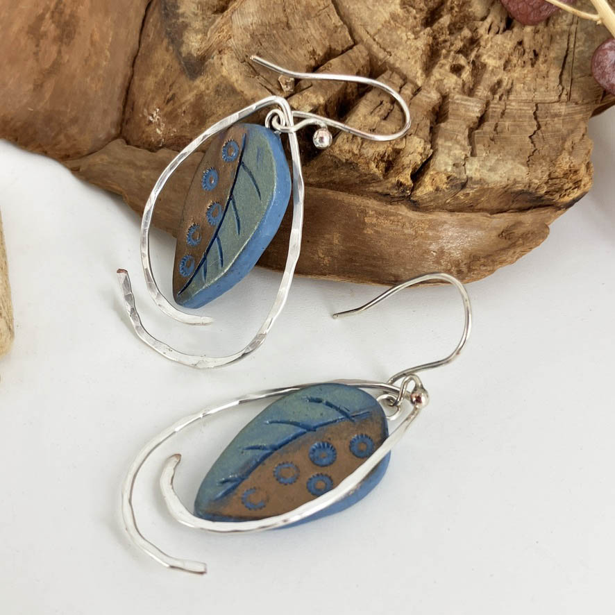 Going Dotty Color Shift Leaf Earrings
