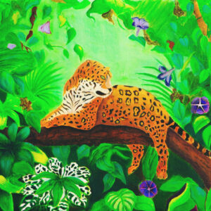 LEOPARD IN THE FOREST (16X20”)